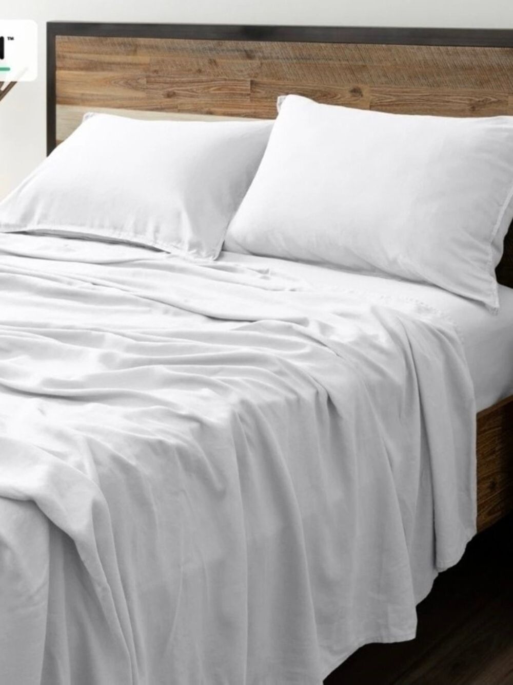 Lightly Used QE Home Hemp Touch Sheet Set - King White